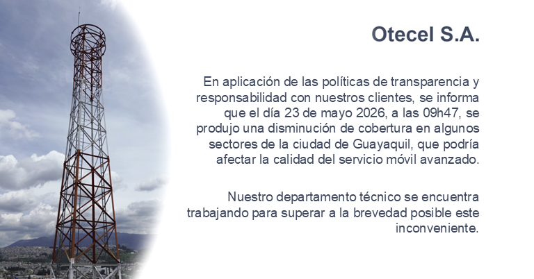 OtecelSA's tweet photo. Otecel S.A. a la ciudadananía https://t.co/Eq7CLBntSL