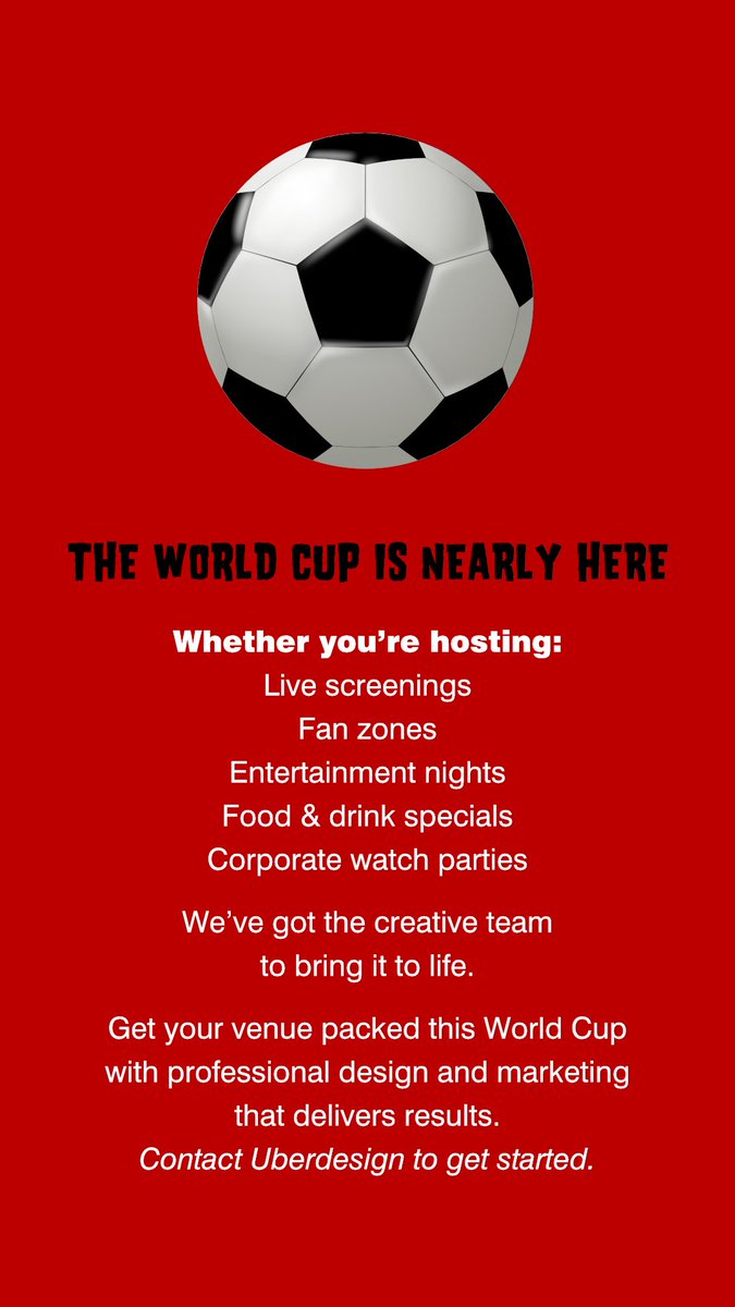 uberdesign's tweet photo. Get clients ready for the World Cup https://t.co/FCwzGC7TMv