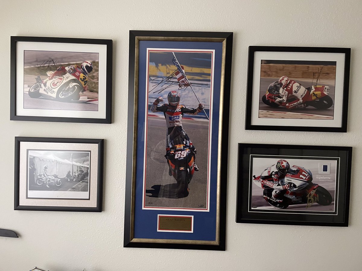 RickMcBrid99546's tweet photo. @rogerhayden95 This is a loss that still hurts.
I proudly display this in my home office.
I remember every meet up at Laguna Seca being a nice conversation. 
He’ll always be remembered…… https://t.co/OPp6p5rgIM