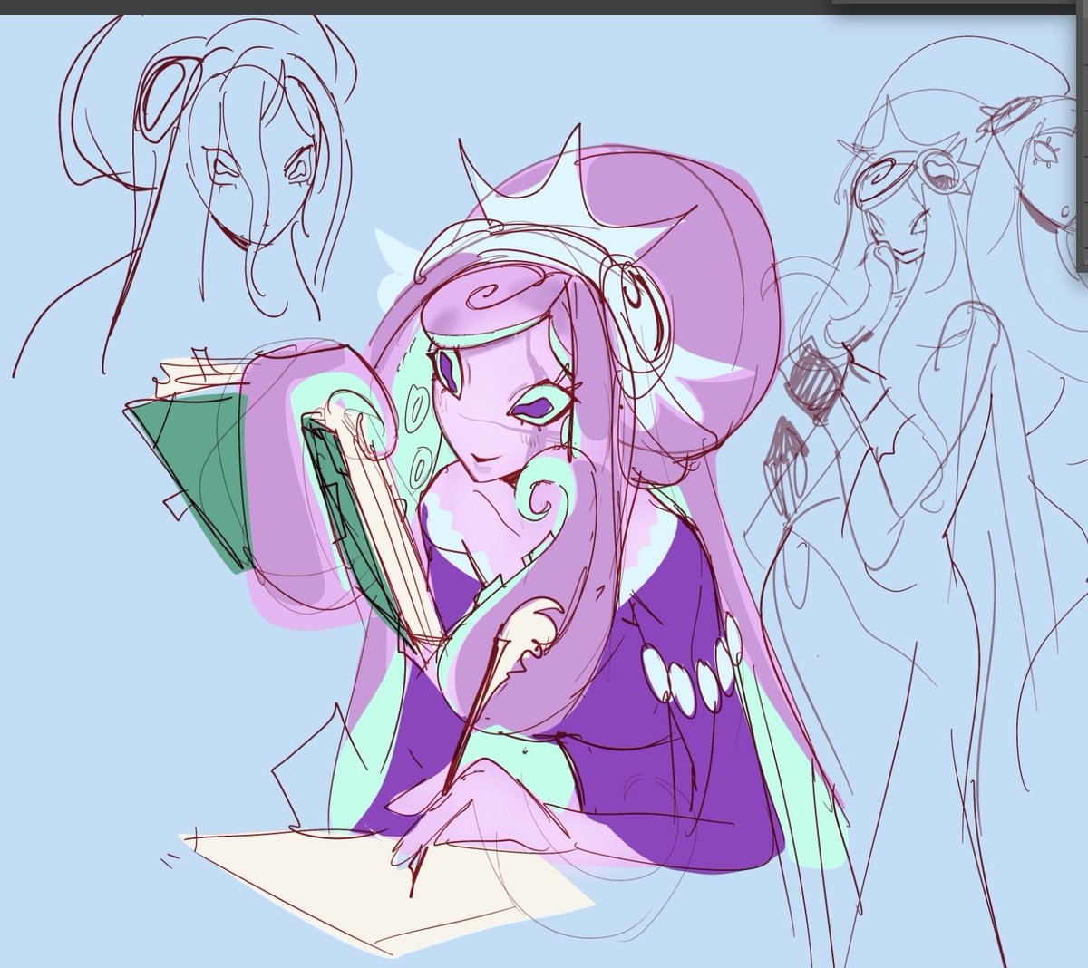 VonGulli's tweet photo. An octopus-lady idea too.. might make this one an alchemist or something! https://t.co/QL3UKZncyc