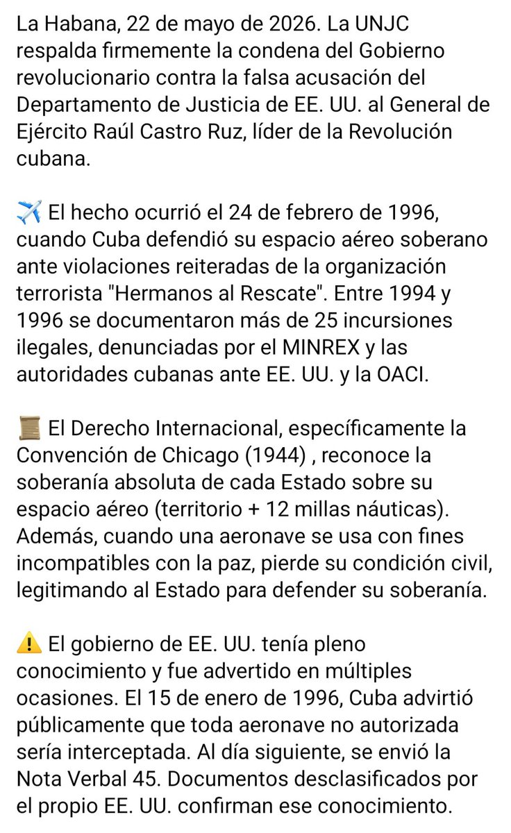 degijoya's tweet photo. Declaración de la #UNJC
#LaPatriaSeDefiende
#RaúlEsRaúl https://t.co/wKB2rP5Mqa