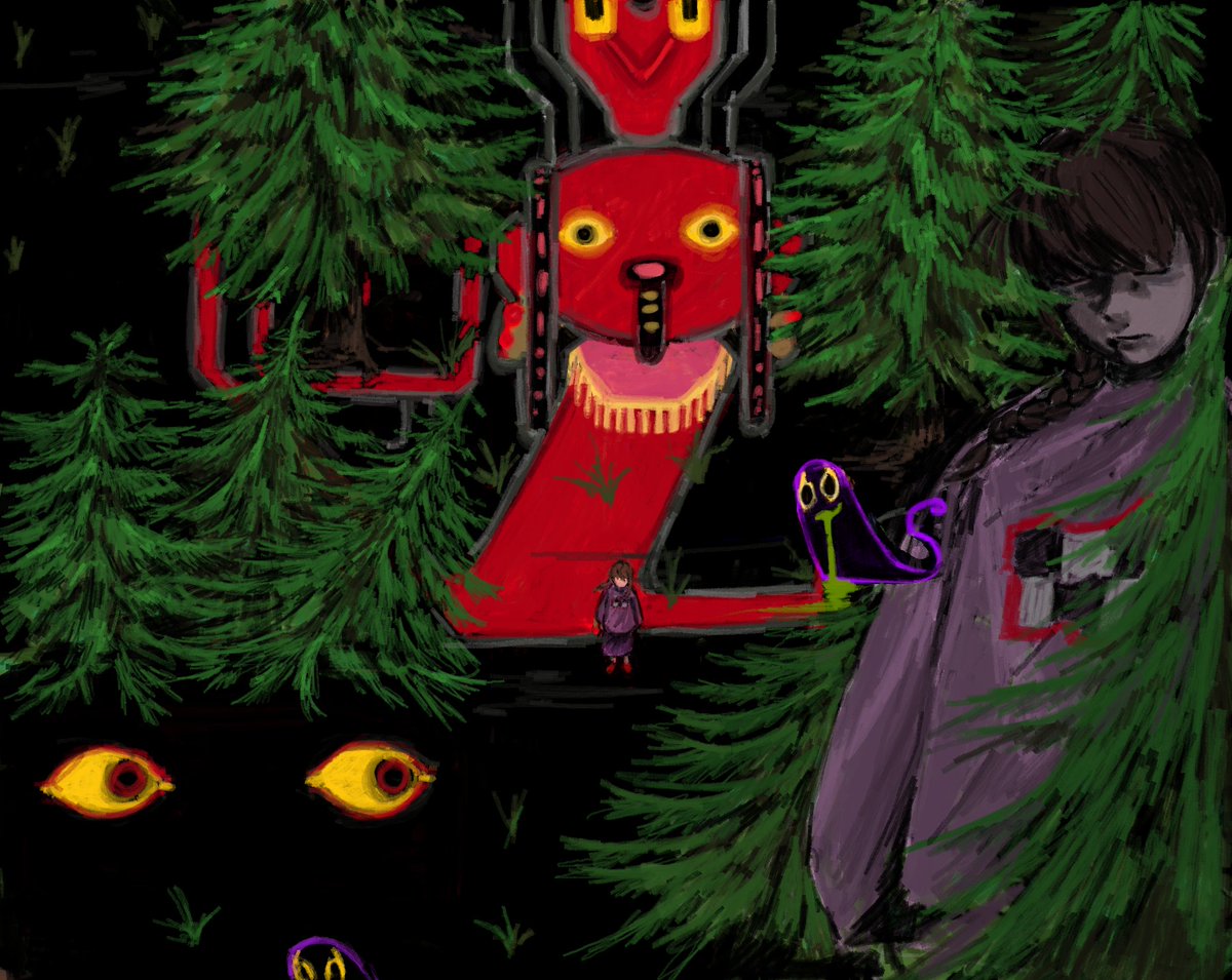 pripiriru's tweet photo. #YumeNikki forest https://t.co/DTjm2L2lPT