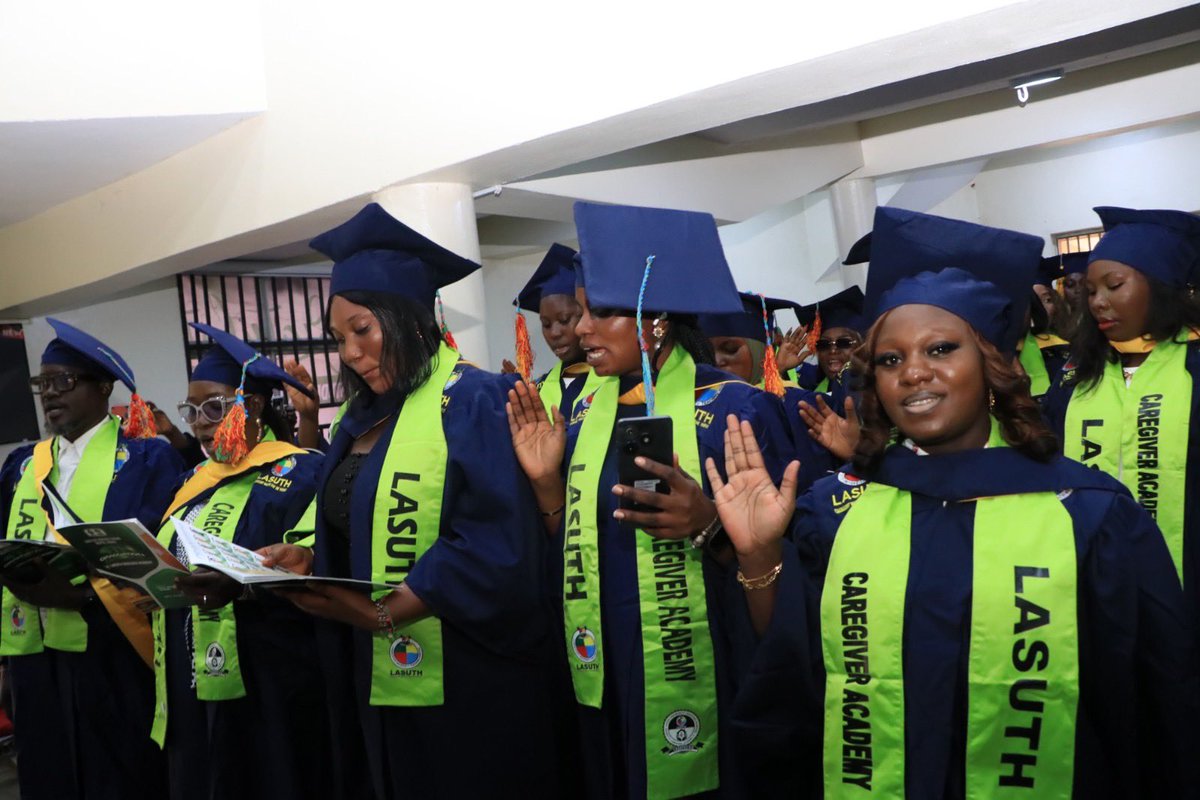 followlasg's tweet photo. LASUTH CAREGIVERS ACADEMY HOLDS FOURTH COHORT GRADUATION 

The Lagos State University Teaching Hospital (LASUTH) has graduated a new set of students from its Caregivers Academy during the fourth cohort graduation ceremony held on Thursday, May 21, 2026, at the MRC Auditorium, LASUTH.

A total of 98 students completed the programme. The ceremony was attended by LASUTH executives and members of the top management committee, heads of institutions, heads of departments and units, faculty members, parents, and relatives of the graduands.

The Chief Medical Director, Prof. Adetokunbo O. Fabamwo, congratulated the graduating students and commended the Head of the Academy as well as the resource persons for their dedication and commitment to imparting valuable knowledge and skills to the students.

In his address, Prof. Fabamwo reflected on the growing demand for home care services in developed countries due to their ageing populations. He noted that many Nigerians who migrated abroad to take up caregiving jobs often lacked formal training because caregiving was wrongly perceived as a menial profession that required little or no specialised knowledge. 

According to him, this informed the decision of LASUTH management to establish the Caregivers Academy to train and produce skilled caregivers equipped with professional competencies, ethical values, and knowledge of the legal implications of caregiving.

The CMD further explained that management considered the moral dilemma surrounding the training of young people who might eventually relocate abroad for employment opportunities. However, he stated that every individual has the right to maximise available opportunities globally. 

He added that LASUTH subsequently partnered with an international institution, John Academy, to enable graduands to obtain internationally recognised certification in home care services.

Prof. Fabamwo told the graduands that a new horizon had opened for them, offering opportunities for both local and international engagements. He proudly disclosed that LASUTH currently employs graduates of the academy who are willing to provide care services within the hospital. 

He encouraged the graduands to utilise the knowledge and skills acquired to improve lives and provide compassionate care to those in need. He also urged them to uphold the values of excellence for which LASUTH is known.

@jidesanwoolu @drobafemihamzat @LASUTHikeja @gbenga_omo @gboyegaakosile @LanreBajulaiye @BarrBimbola @Mr_JAGs @Riddwane
#AGreaterLagosRising 
#LASG