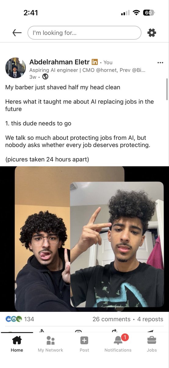 abdel_eletr's tweet photo. Scotiabank requiter just told me to delete my favourite LinkedIn post https://t.co/s9VC77IpL2