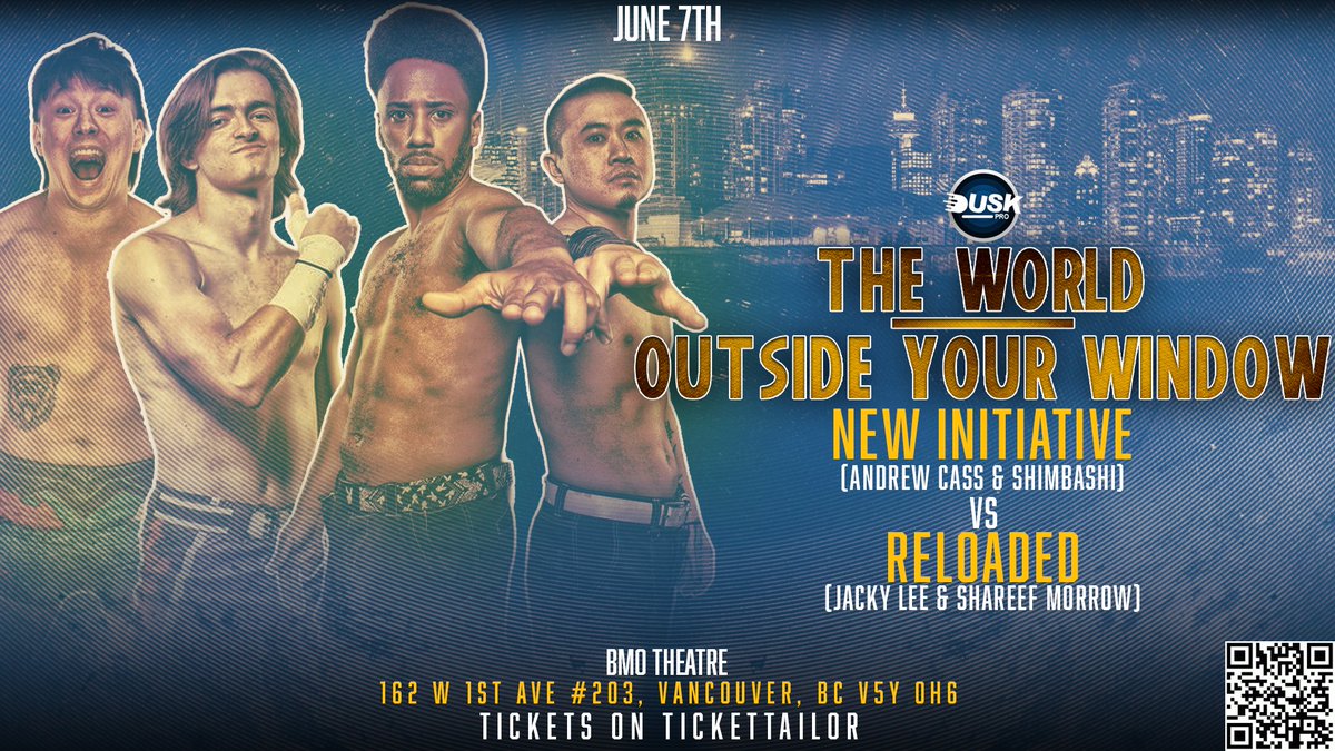 DUSK_ProWres's tweet photo. Andrew Cass &amp; Shimbashi have emerged as two of the standouts of indie wrestling and they come to Vancouver representing The New Initiative. 

On June 7th these new kids on the block challenge the timeless masters of Canadian tag wrestling Re:Loaded! https://t.co/zyDz0z4zm2