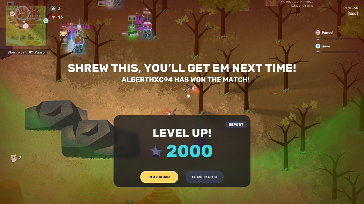 Pansol__'s tweet photo. Level 2000 reached on @AnimalRoyale. https://t.co/f7twgKUMZG