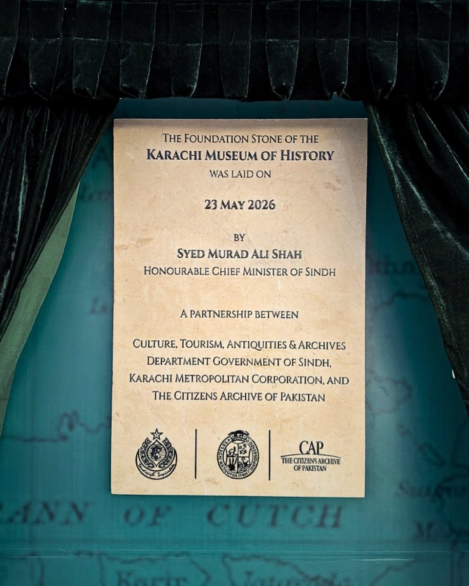 citizensarchive's tweet photo. 𝗜𝗻 𝗽𝗮𝗿𝘁𝗻𝗲𝗿𝘀𝗵𝗶𝗽 𝘄𝗶𝘁𝗵 𝘁𝗵𝗲 @GovtOfSindh1 𝗮𝗻𝗱 𝘁𝗵𝗲 @KmcPakistan, #CitizensArchiveofPakistan 𝗽𝗿𝗼𝘂𝗱𝗹𝘆 𝗺𝗮𝗿𝗸𝘀 𝘁𝗵𝗲 𝗴𝗿𝗼𝘂𝗻𝗱𝗯𝗿𝗲𝗮𝗸𝗶𝗻𝗴 𝗼𝗳 𝘁𝗵𝗲 #KarachiMuseumofHistory https://t.co/KuzLkzVZZJ