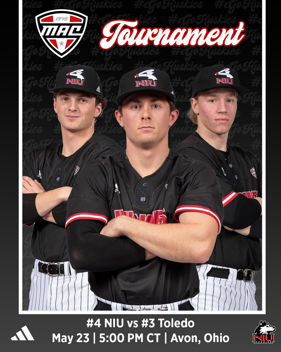 NIU_Baseball's tweet photo. Time To Play For A 🏆

🆚 Toledo
📍 Avon, Ohio | ForeFront Field
⌚️ 5 PM CT
📺 https://t.co/DOxBtFoyvl
📊 https://t.co/eyQuIlvkxV

#HuskieBall https://t.co/cODDGi40kI