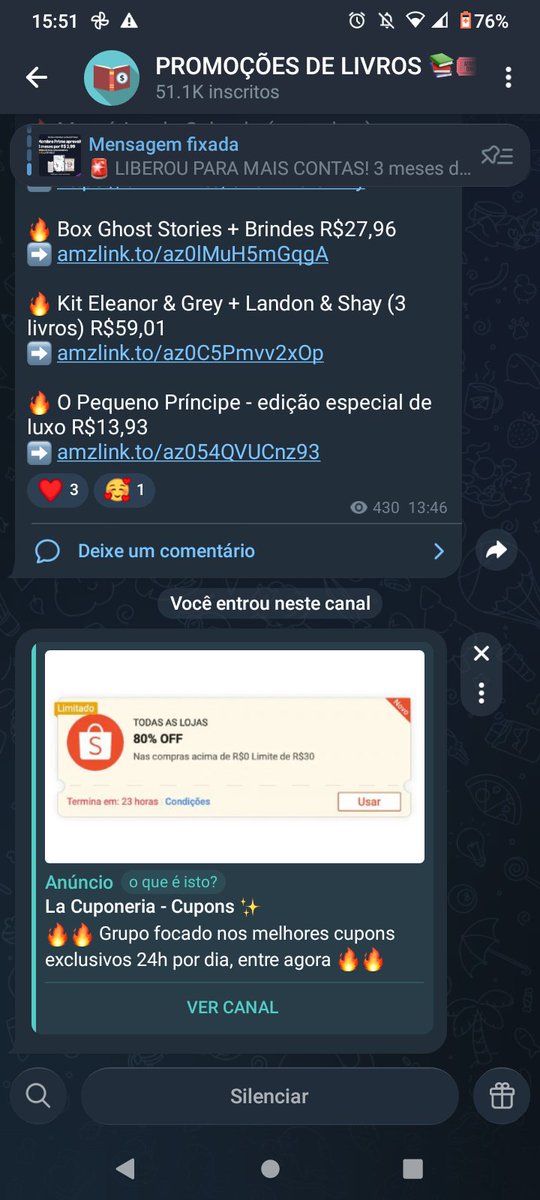 Tombinhas007's tweet photo. @promosdelivro Participandoo 🍀🍀 https://t.co/cNPCou6ZwW