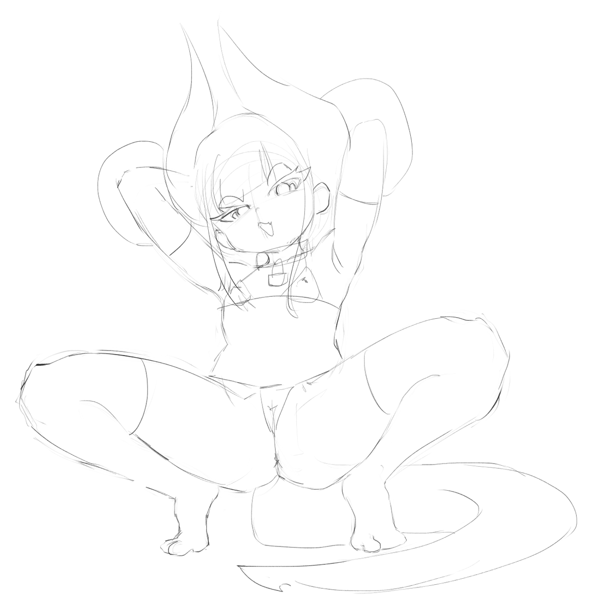 Phase_R's tweet photo. 😈 Maki WIP 😈 
Another winter season, another cold. 🤧🤒
Time to suck it up and keep drawing. 🥵 https://t.co/frC78ZuwuF