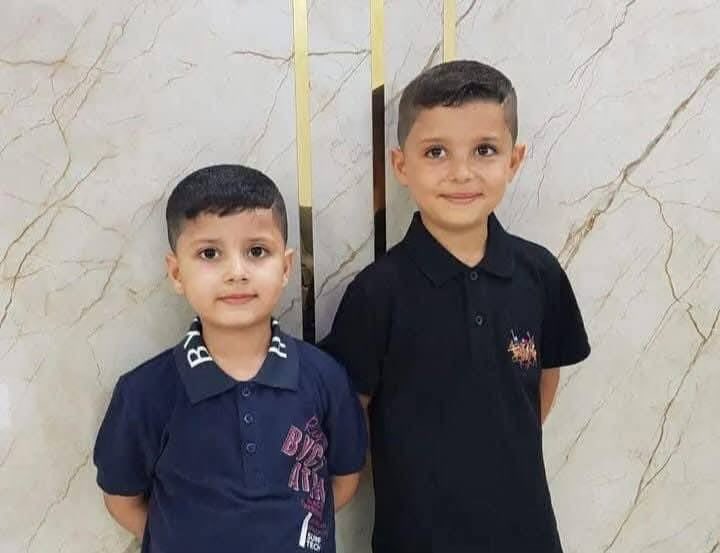 GazaMartyrs's tweet photo. The two little innocent children, Samir and Zain El-Abdeen Heijazi, were mercilessly killed along with their parents by the Israeli army. 

Israel aims to erase all people of Gaza. https://t.co/IinVd3Pmqn