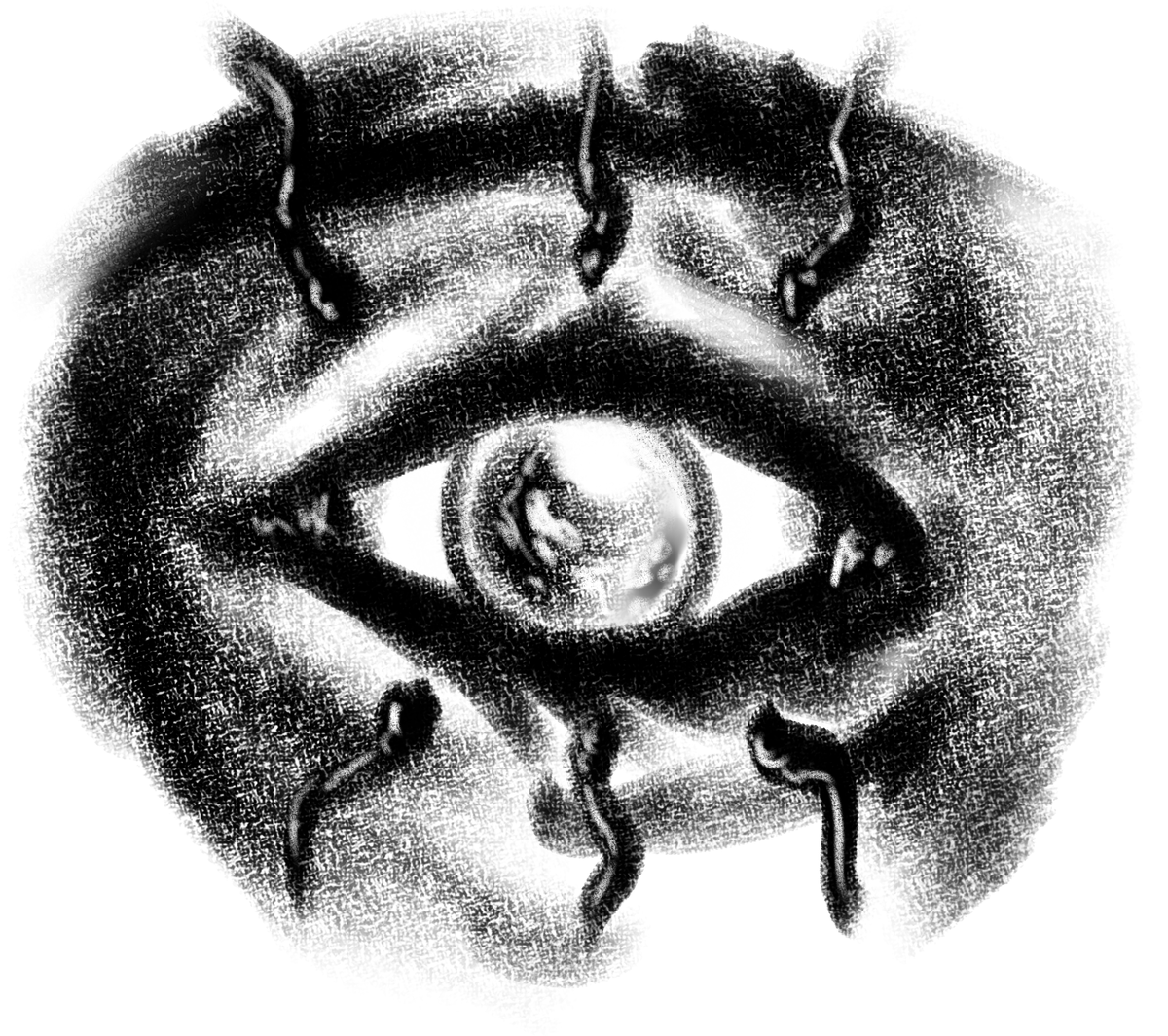 PaterDagon's tweet photo. We have finished the layout for the Cthulhu Mythos anthology we will release in June: “Shangri-La 93: The Ghizguth Mythos.” With this, I feel I am closing a cycle in my life, knowing that I will finally be able to hold in my hands a volume that truly feels like I did things right.

Remember: June. And thank you all for the support.

Here are some illustrations from the book: