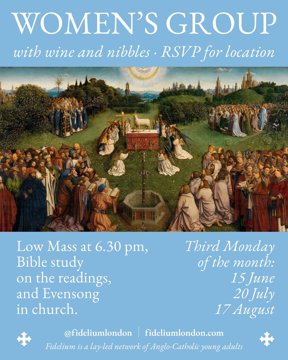FideliumLondon's tweet photo. Here are the summer dates for our women's group - do come along! All are welcome. https://t.co/eGyilzgNA6