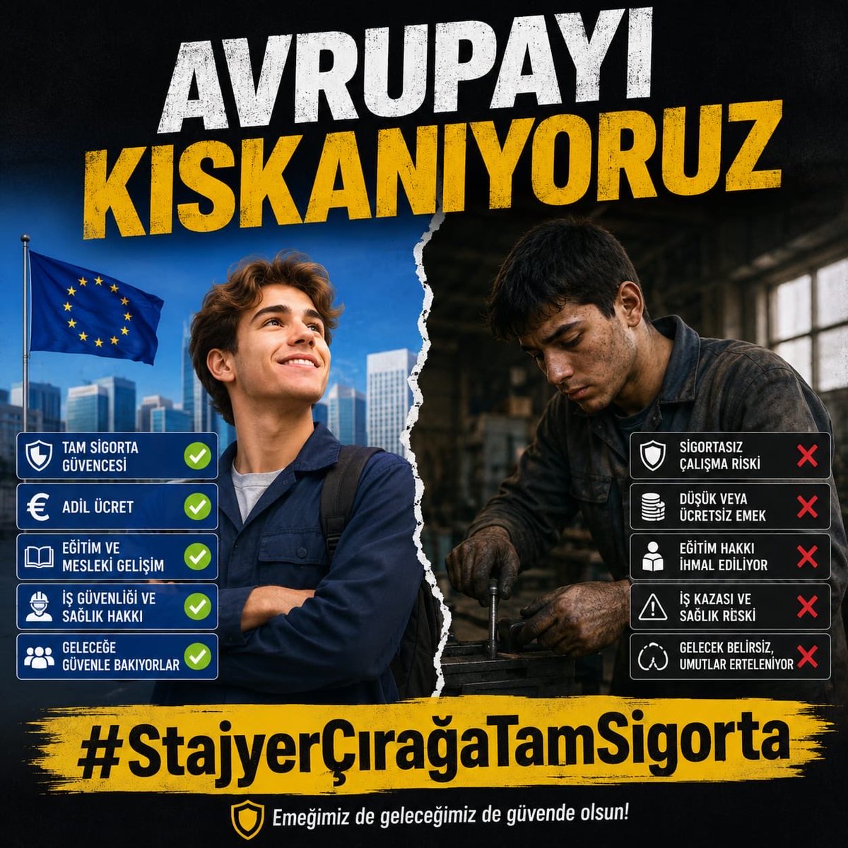 STAJ VE ÇIRAKLIK SİGORTASI MAĞDURLARI FEDERASYONU tweet media