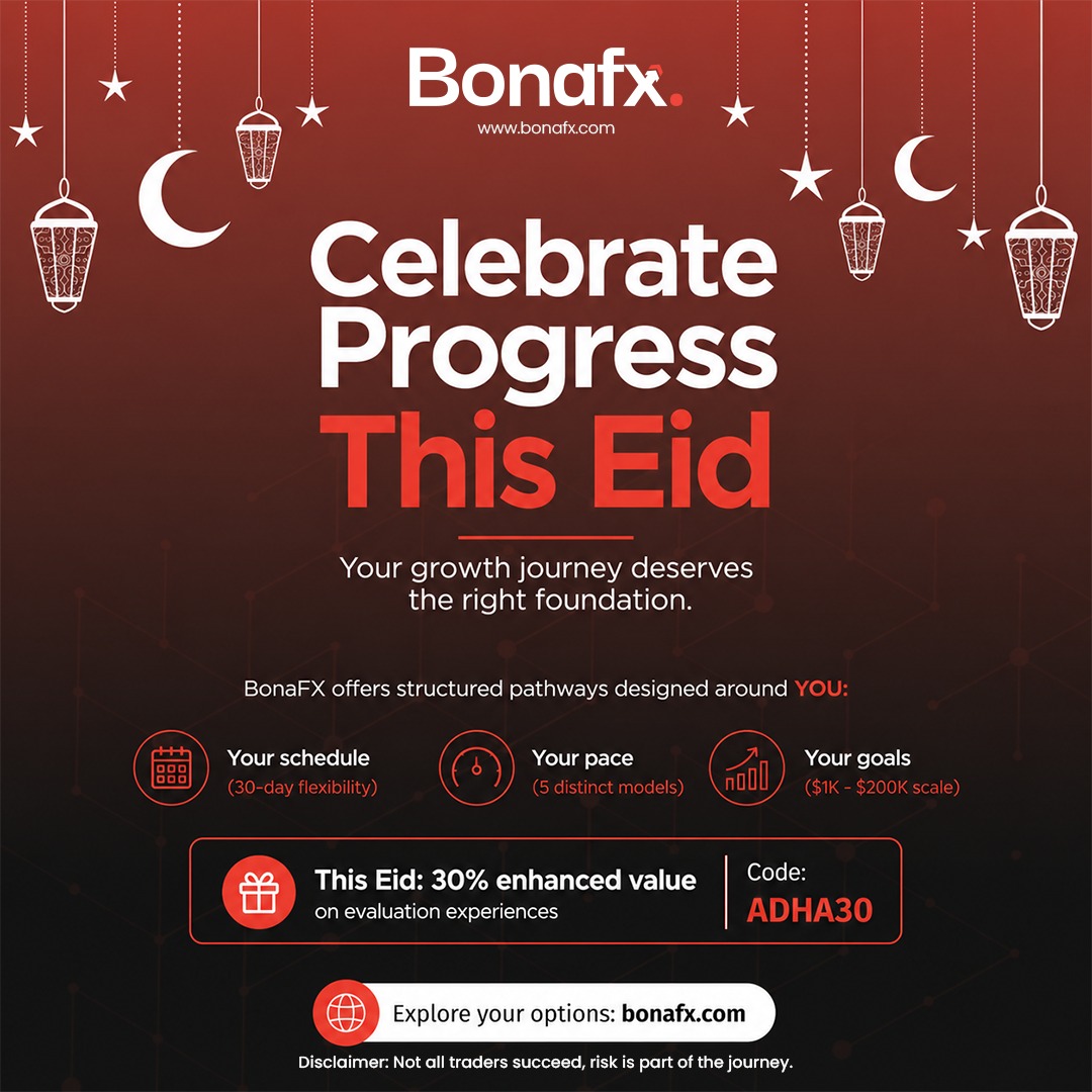 Bonafxltd's tweet photo. This Eid Adha✨, focus on what matters: a structured experience designed around clarity and consistency.
Use code "ADHA30" and explore a trader-focused environment with BonaFX.  
[EID PROMO 30% on all Models ✔️]
Start today with Bonafx. com
#growthmindset #successmindset #performance #EidAlAdha
