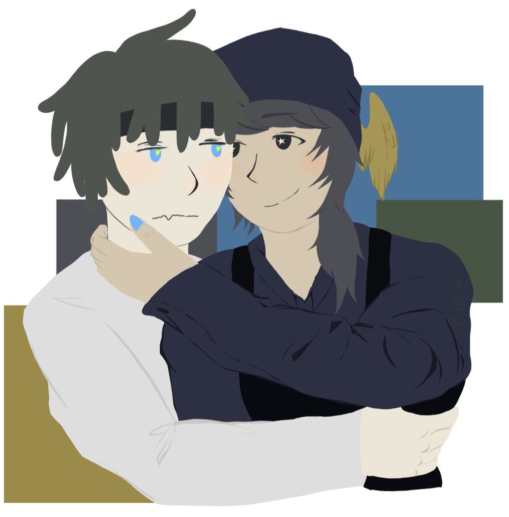 tebsart_'s tweet photo. Shy shy shy 💙💚
#naukosick #concertduo #quackmulti #qsmp2 https://t.co/836ojPLKYj