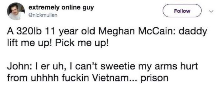flintcraw's tweet photo. @MeghanMcCain https://t.co/8LXbrIXdeO