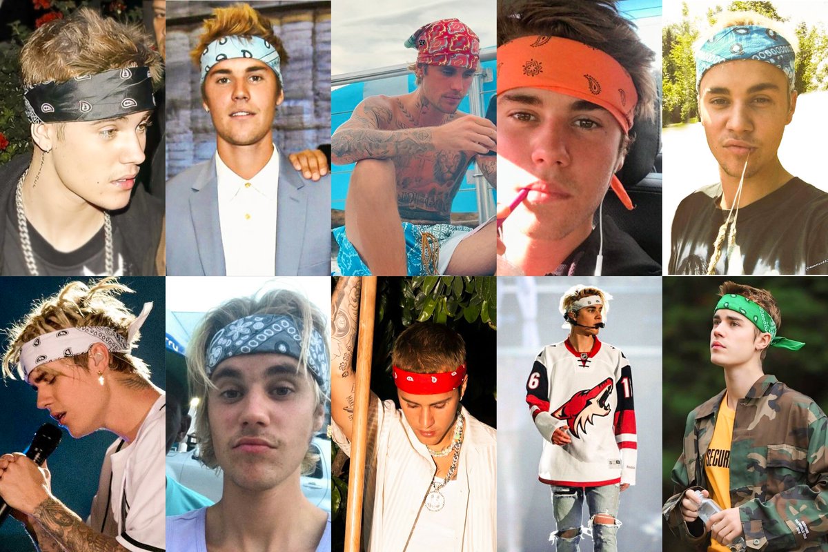 biebsdevotions's tweet photo. Justin with bandana is one of my fav looks https://t.co/7yq83EyToN