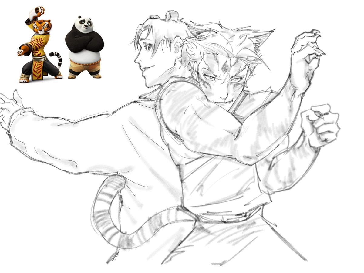 bisqett_663's tweet photo. yutamaki as Po and Tigress

#yuutaokkotsu #makizenin #kungfupanda https://t.co/vodiBVgF5g