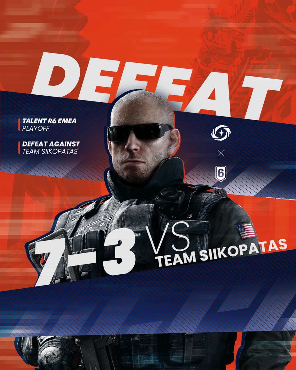 Enisorail's tweet photo. 🛡️ | Rainbow Six Siège

Malheureusement c'est fini pour ce  qualifier ! 
Ggs #Siikopatas

#ConquerTheNight 💫 https://t.co/PH1Ox8a6mk