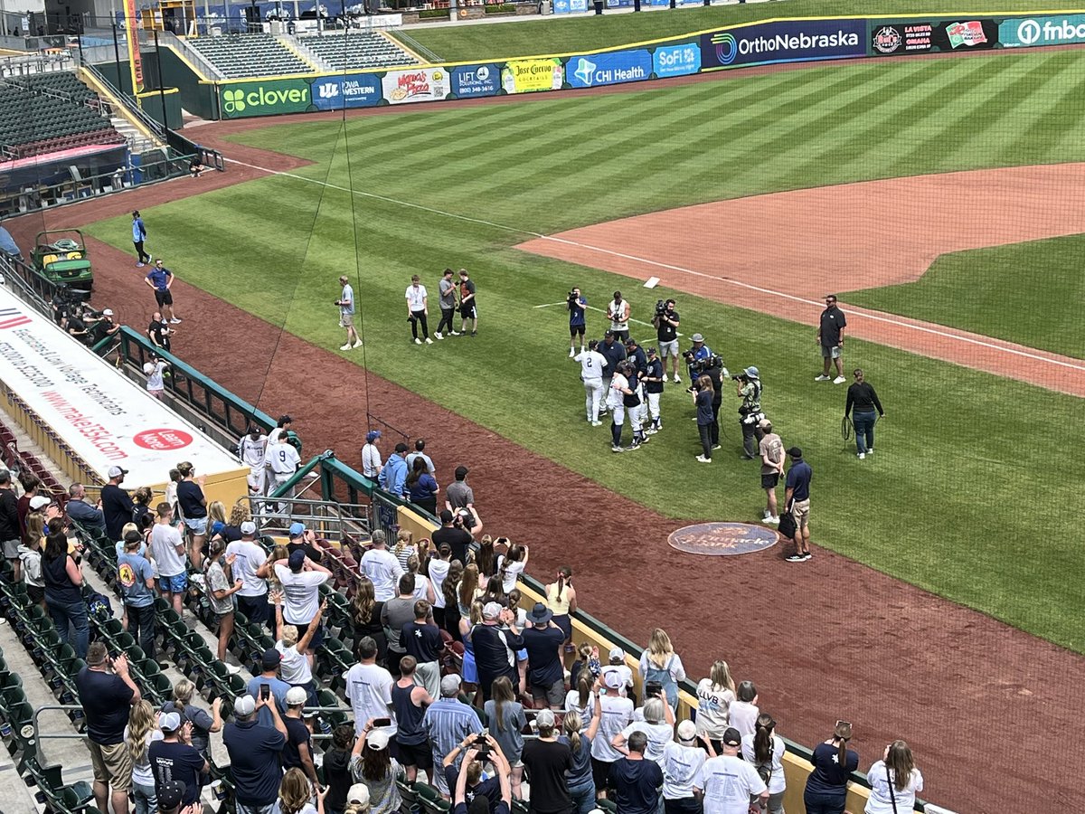LNKPrepSports's tweet photo. THE WARRIORS WIN IT ALL!!! @LLBaseball_, behind Braxton Glines, captures its first state baseball championship in school history! What a game here @WernerPark — incredible work by Lincoln Lutheran to get it done! #nebpreps @LLActivities https://t.co/FT8HGx2A9J