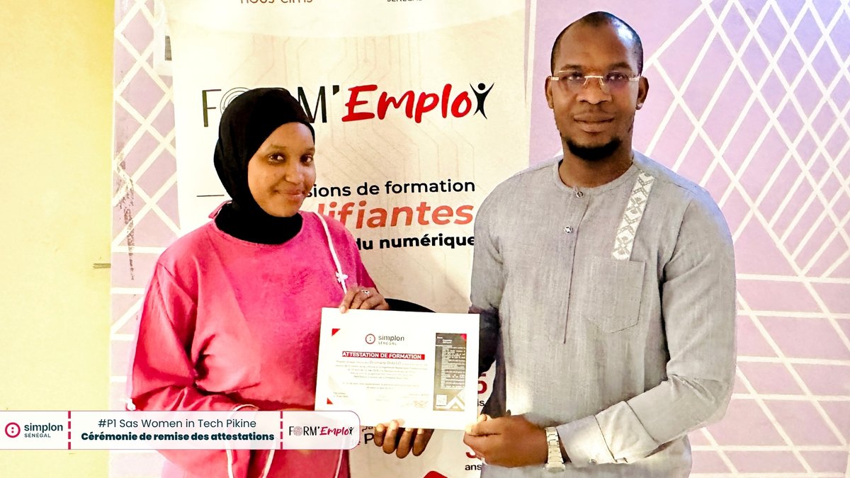 SenegalSimplon's tweet photo. Après plusieurs semaines d’𝗮𝗽𝗽𝗿𝗲𝗻𝘁𝗶𝘀𝘀𝗮𝗴𝗲, 𝗱’𝗲𝘅𝗽𝗹𝗼𝗿𝗮𝘁𝗶𝗼𝗻 𝗱𝗲𝘀 𝗖𝗼𝗺𝗽𝗲́𝘁𝗲𝗻𝗰𝗲𝘀 𝗡𝘂𝗺𝗲́𝗿𝗶𝗾𝘂𝗲𝘀 𝗙𝗼𝗻𝗱𝗮𝗺𝗲𝗻𝘁𝗮𝗹𝗲𝘀 (𝗖𝗡𝗙) et de découverte de l’𝗶𝗻𝘁𝗲𝗹𝗹𝗶𝗴𝗲𝗻𝗰𝗲 𝗮𝗿𝘁𝗶𝗳𝗶𝗰𝗶𝗲𝗹𝗹𝗲, ces jeunes femmes repartent avec de nouvelles compétences, plus de confiance et une meilleure compréhension des opportunités offertes par les 𝗺𝗲́𝘁𝗶𝗲𝗿𝘀 𝗱𝘂 𝗻𝘂𝗺𝗲́𝗿𝗶𝗾𝘂𝗲.   

👏 Félicitations à toutes les participantes pour leur engagement tout au long de cette aventure, et bravo à celles qui franchissent aujourd’hui une nouvelle étape de leur parcours