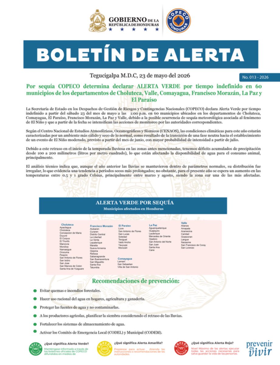 Secretaría de Gestión de Riesgos y Contingencias tweet media