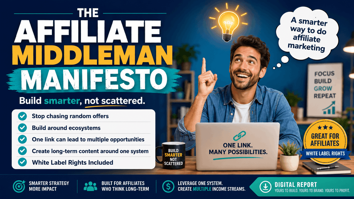 MentorWealth's tweet photo. I’ve known Tony for a while &amp; his products are always solid.

The Affiliate Middleman Manifesto helps make affiliate marketing less scattered, so you can build around one smart system.
https://t.co/2F1fRYMMM7

#AffiliateMarketing, #OnlineBusiness, #SideHustle, #DigitalMarketing https://t.co/UrXCT6sYGH
