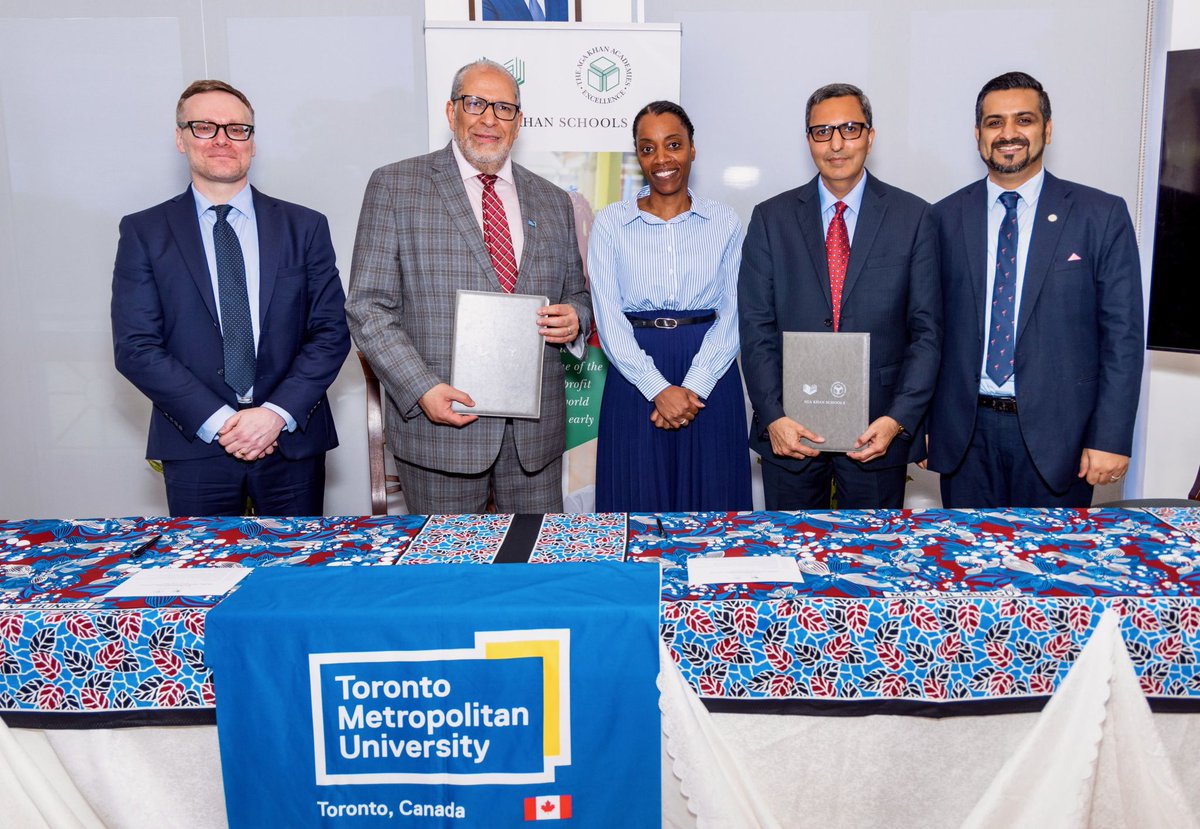 AgaKhanSchools_'s tweet photo. Today, the Aga Khan Schools (AKS) and Toronto Metropolitan University signed a Memorandum of Understanding aimed at broadening university pathways, fostering global collaboration and creating new opportunities for students across the AKS network.

#AgaKhanSchools @akdn https://t.co/bkNlbLxFds