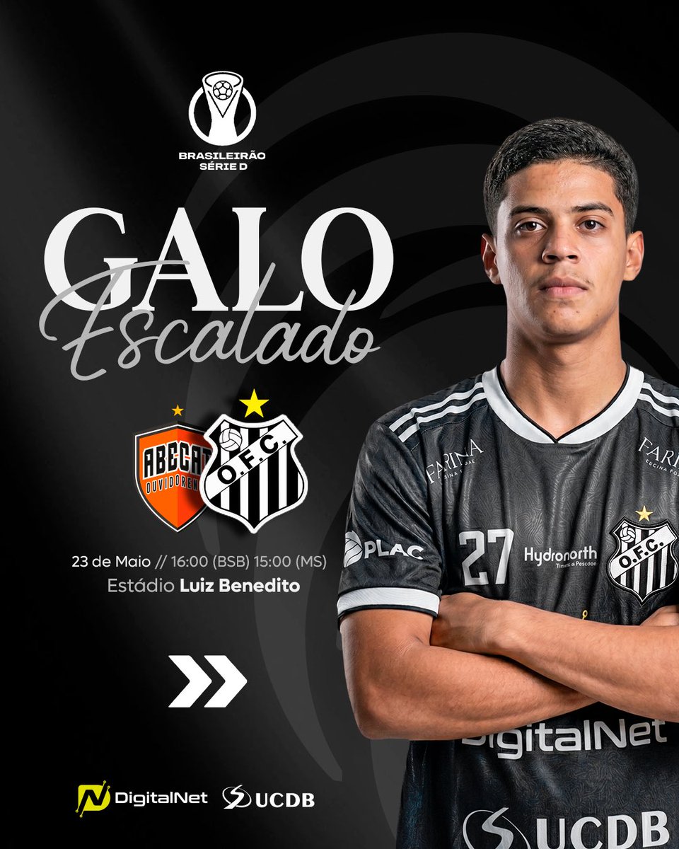 OperarioFC_MS's tweet photo. Esse é o time que vai representar toda a Massa hoje. 🐓💪🏻
Eles entram em campo por nós, e a gente torce por aqui. https://t.co/kRAI99KeK6