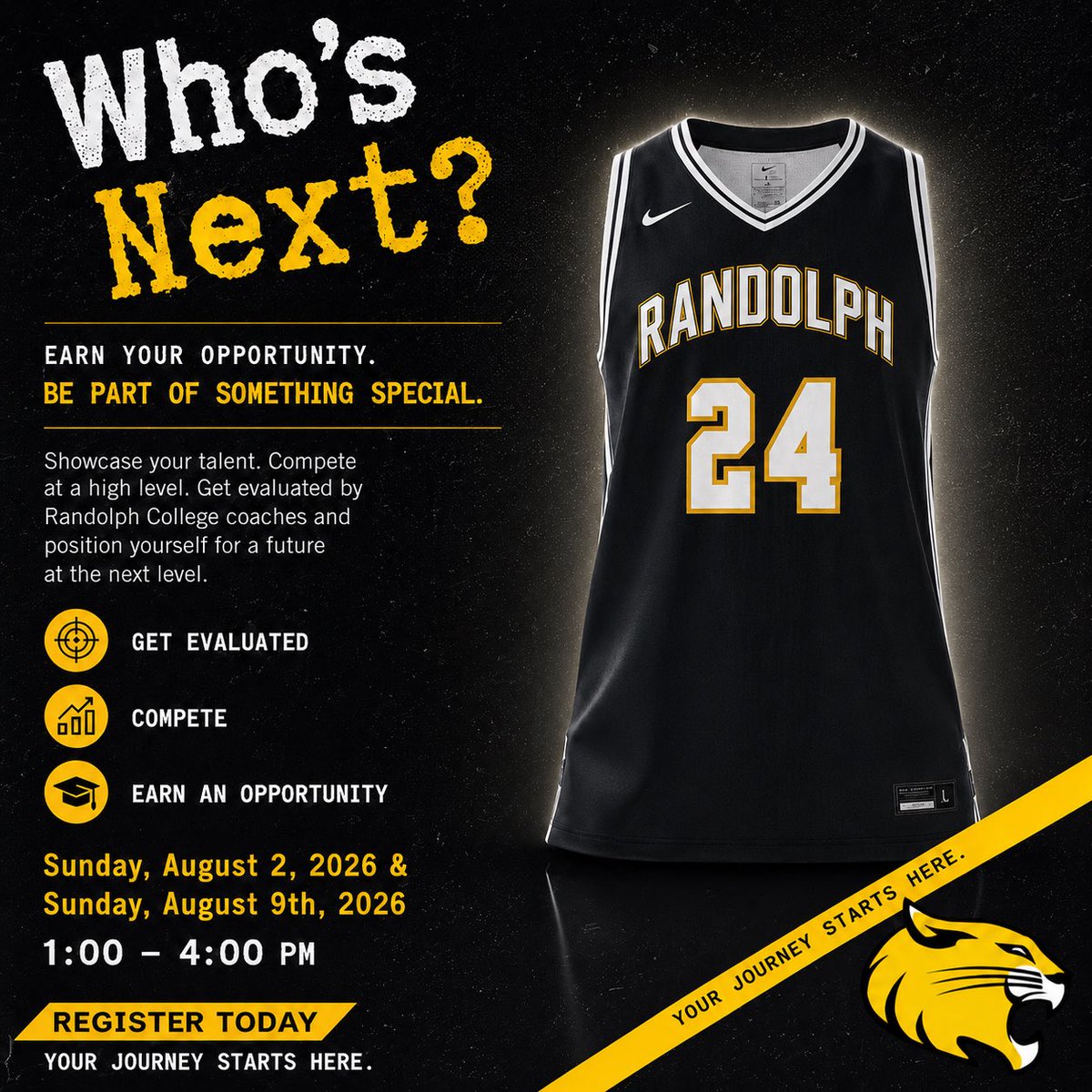 Coach_Kee's tweet photo. ⚫️🟡 Who’s Next?!

We actively recruit from our Prospect Camps. 3 of our incoming players attended a camp last summer/fall.

We look forward to another opportunity to work with guys on the court &amp; showcase our school &amp; facilities 

https://t.co/0je4cdWRKB https://t.co/4hQuGWOhkn