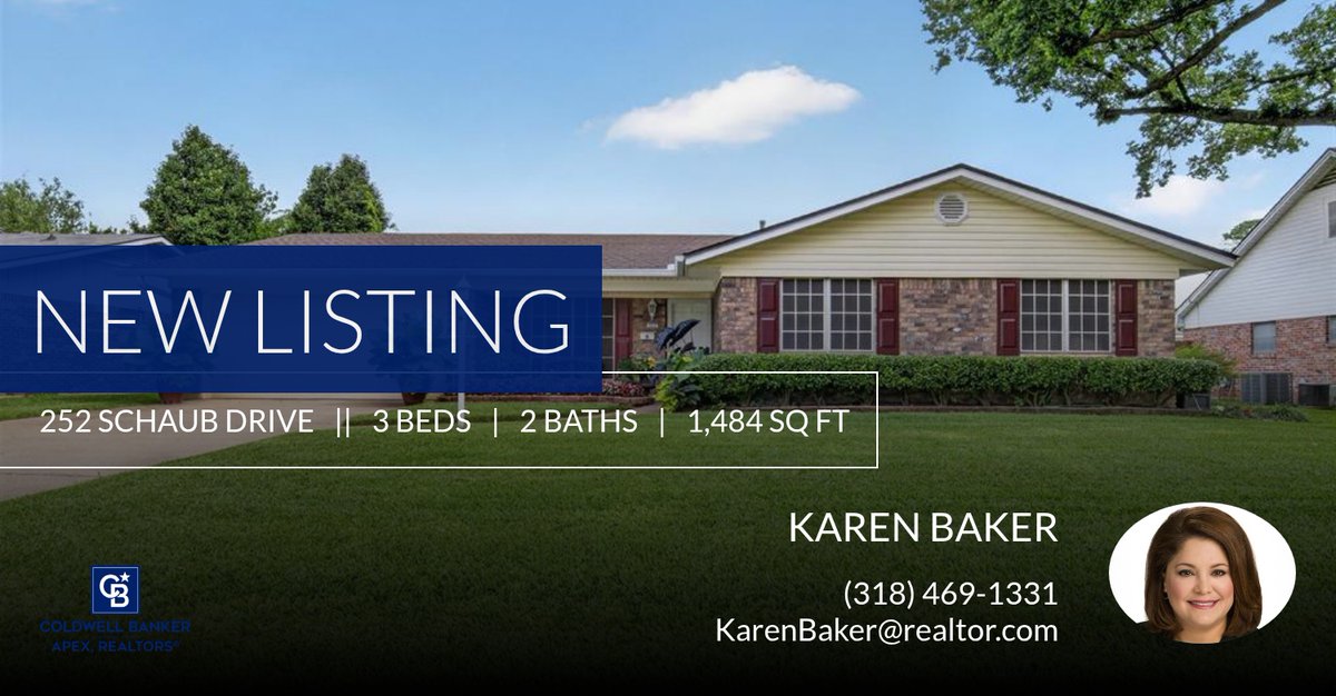 BakerRealtor's tweet photo. 📍 New Listing 📍 Take a look at this fantastic new property that just hit the market located at 252 Schaub Drive in Shreveport. Reach out here or at (318) 469-1331 for more information!

Listed by Sarah Drysdale https://t.co/nh6nUCE8lS https://t.co/zQ1FACfEEU