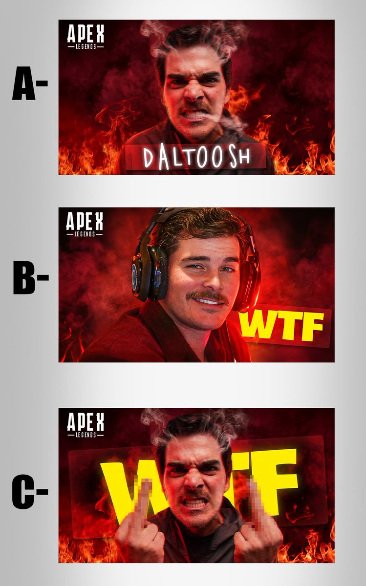 Cursedtv13's tweet photo. El mejor trabajo del mes se lo llevan estas tres variantes god
-Titulo del video: Daltoosh: El STREAMER más WTF DE Apex Legends ⚠️
Comisiones abiertas, dm abierto! https://t.co/1cECBLsmqw