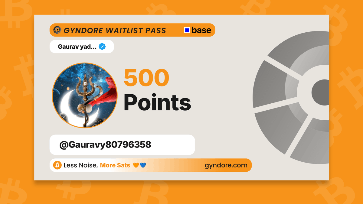 Gauravy80796358's tweet photo. Secured my spot on the @Gyndore waitlist.

Already stacking. It pays to be early.

Join now &amp; claim your points → https://t.co/xdOZD5az8F https://t.co/CE8LgUAbAR