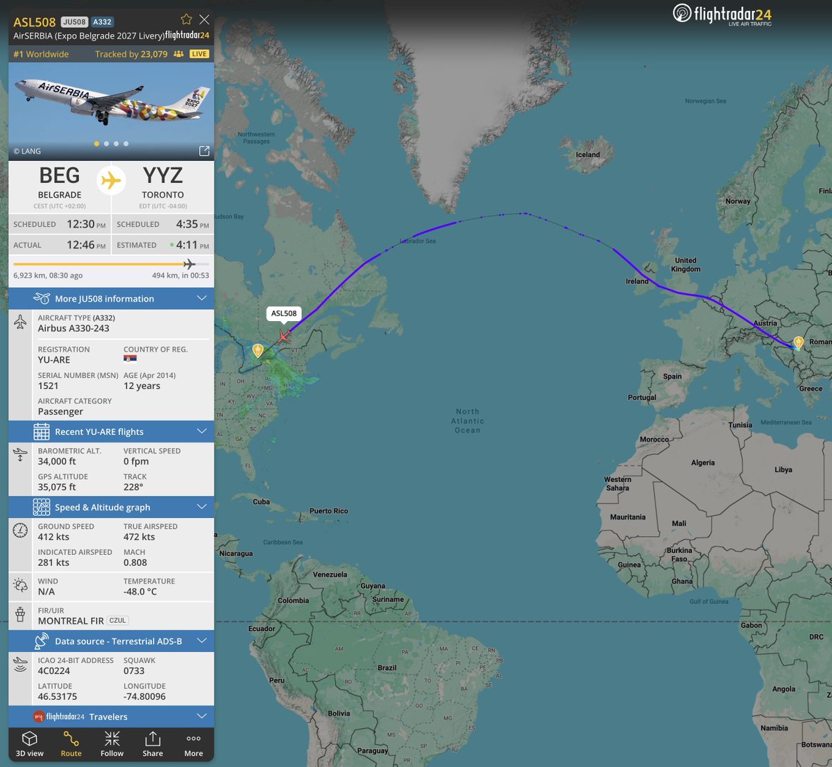 Flightradar24 tweet media