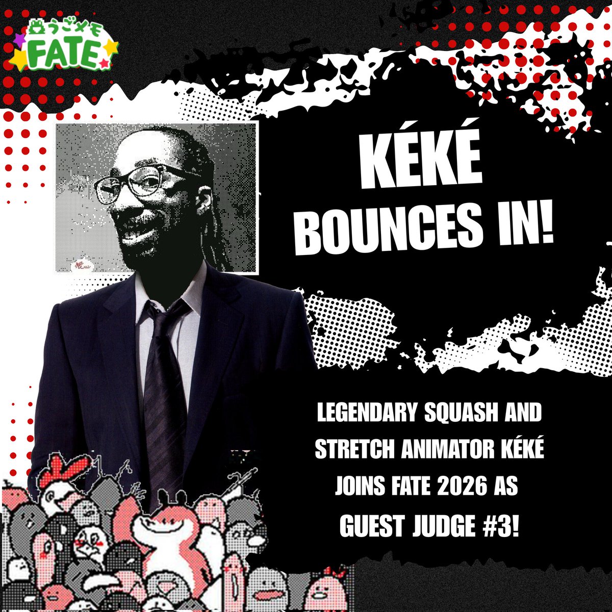 Sudomemo's tweet photo. @Kekeflipnote will be joining us as our third guest judge for the 2026 Flipnote Animation Tribute Event! #うごメモFATE #FlipnoteFATE https://t.co/sLJj9hQ2Q9