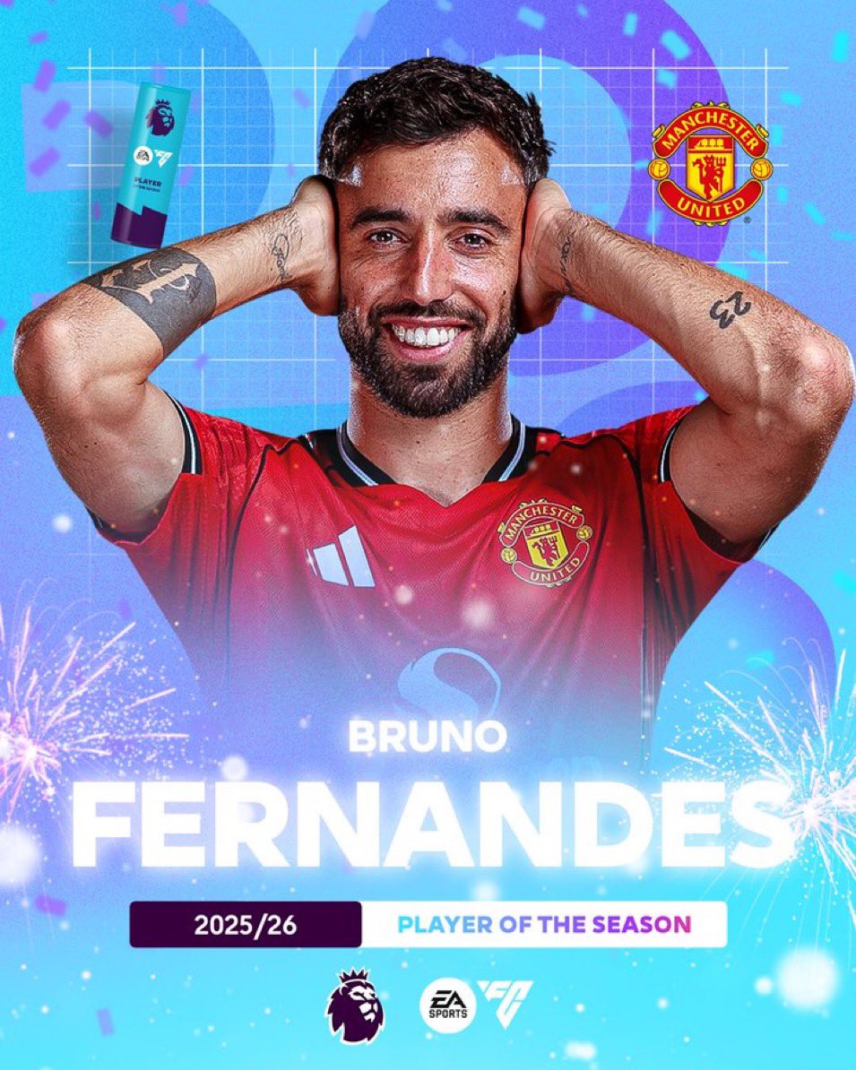 utdstephenn's tweet photo. Bruno Fernandes didn't have to win a trophy for the Premier league to acknowledge he is the best this season. What a guy❤️ https://t.co/fle5YR2wAz