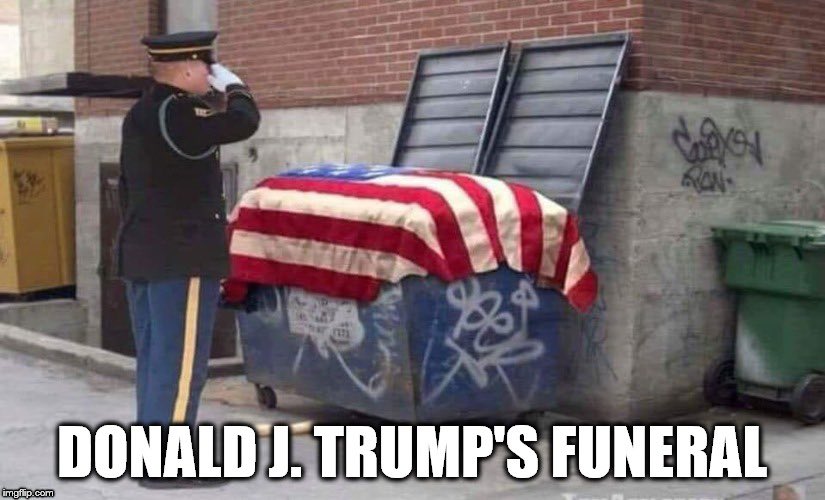 JimbonusJones's tweet photo. @PaulleyTicks A dumpster is all the fat orange pedophile deserves in the end. Even then, that would be too much money wasted on him. https://t.co/LAZEZQe6qk