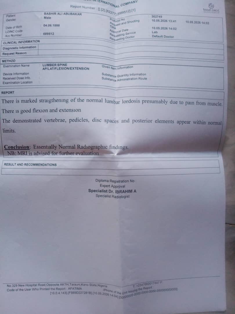 Mooostea's tweet photo. A patient needs to have his spine operated or risk loosing ability to walk entire. I need recommendations or intros to individuals or organisations that organise fund raising for patients with severe conditions that require unaffordable treatments please.

Asking on the family's behalf. Thank you.
A retweet will go a long way