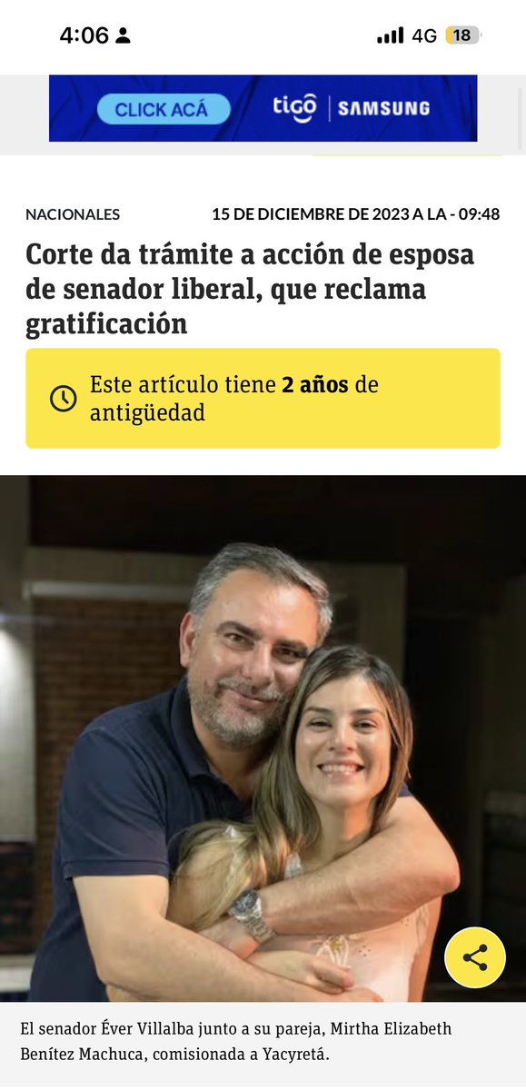 vanev87's tweet photo. Amiguitos tengo una triste historia que contarles del senador Ever Villalba…

En el 2019 era un soltero codiciado y el 2024 ya estaba divorciado de su señora que quería cobrar doble remuneración y presentó una acción de inconstitucionalidad ante la Corte @PoderJudicialPY donde su correligionario Víctor Rios @Victor_Rios_O es miembro y se dio el trámite, el caso es algo así como el de “La niñera de Oro” que le acusaron falsamente a @victorbogadopy pero este es un nivel de caradurez extremo! 

Cómo será que se terminó este  nepo amor @EverVillalba_Py ?💔