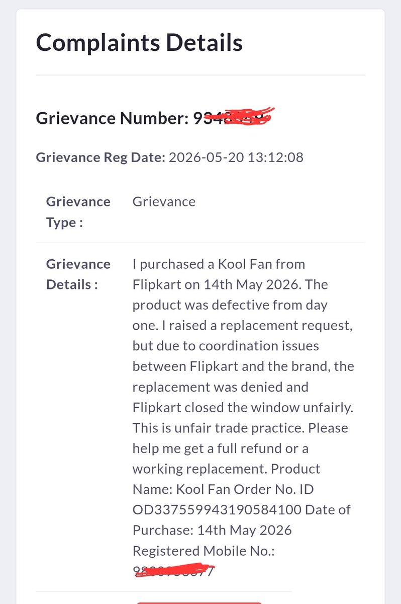 aliabraham77's tweet photo. Fraud by @KentROSystems &amp; @Flipkart! Tech never visited, yet entered fake OTP 990847 to Close case on 22/05. @Flipkart rejected return when policy is valid till May 25! @dreamgirlhema look at this scam! @jagograhakjago NCH active. Next Consumer Court! Order: OD337559943190584100 https://t.co/K5OdjHdpSN