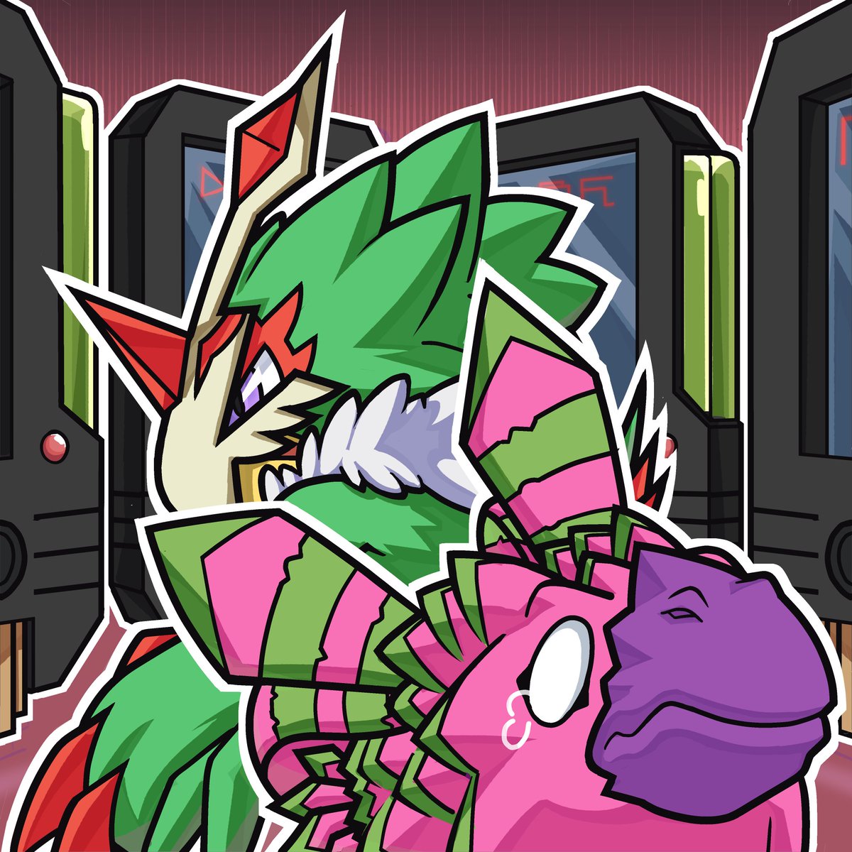 mas_resh's tweet photo. Pteromon, la estrella del show.

[artes hechos para el juego Digital Monster: #NetDriver]  

#デジモン #Digimon https://t.co/DWHSoJeMsR