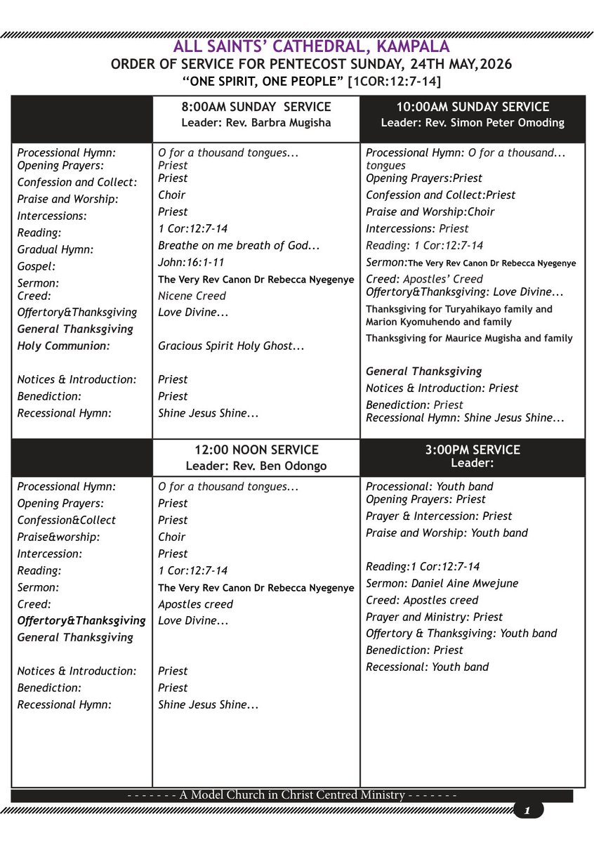 allsaintskla's tweet photo. SUNDAY BULLETIN
Sunday, 24th May 2026
for your FREE pdf copy of the Sunday Bulletin, tap or click the link below:
https://t.co/uSuRm7vAzy
#ASCKSundayBulletin #ASCKChurchOnline #HomeCellGuide #WordFromTheProvost #ACPUpdates #Tithe #OffertoryCollections #BannsOfMarriage https://t.co/GgJFSCAdQL