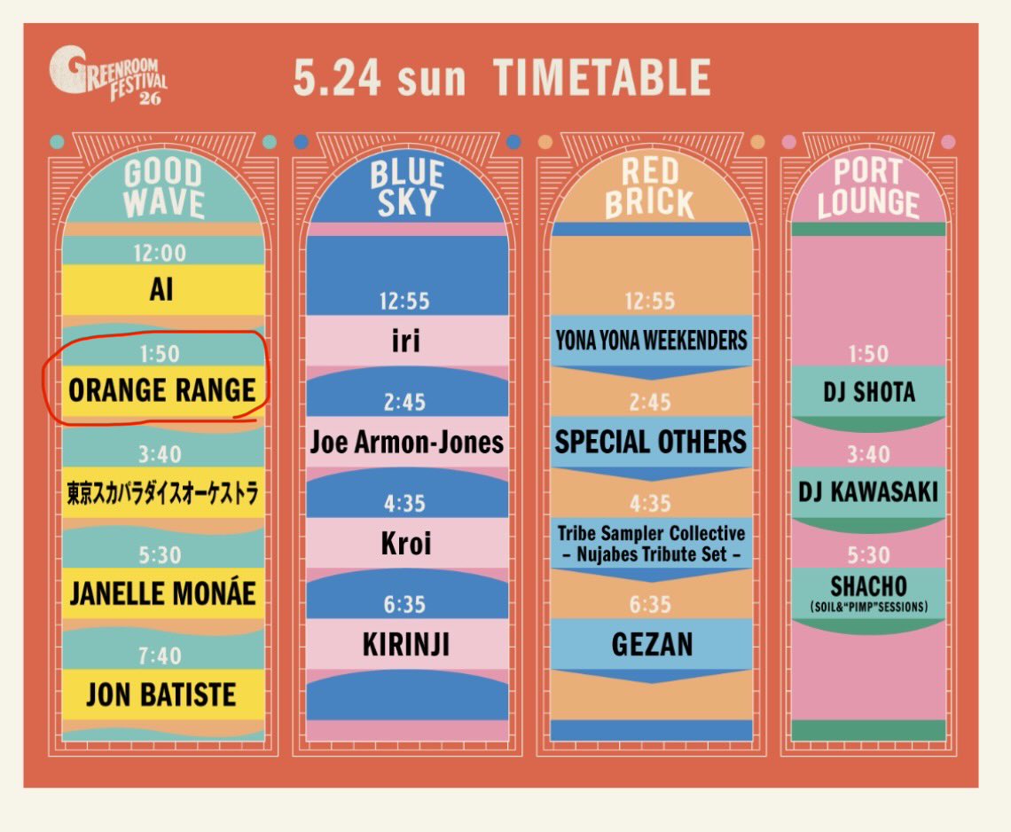 OR_HIROKI's tweet photo. 本日は

GREENROOM FESTIVAL ’26
会場：神奈川・横浜赤レンガ倉庫特設会場

宜しくお願いします！ https://t.co/CUFhhoeIXZ