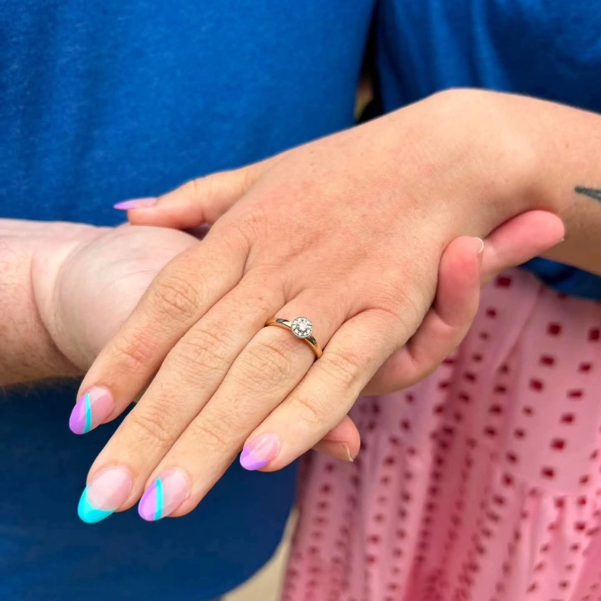 CWSanders39's tweet photo. She said yes! What an amazing day today was. 

Custom shirt by @obvious_shirts https://t.co/d7SPzqmmE2