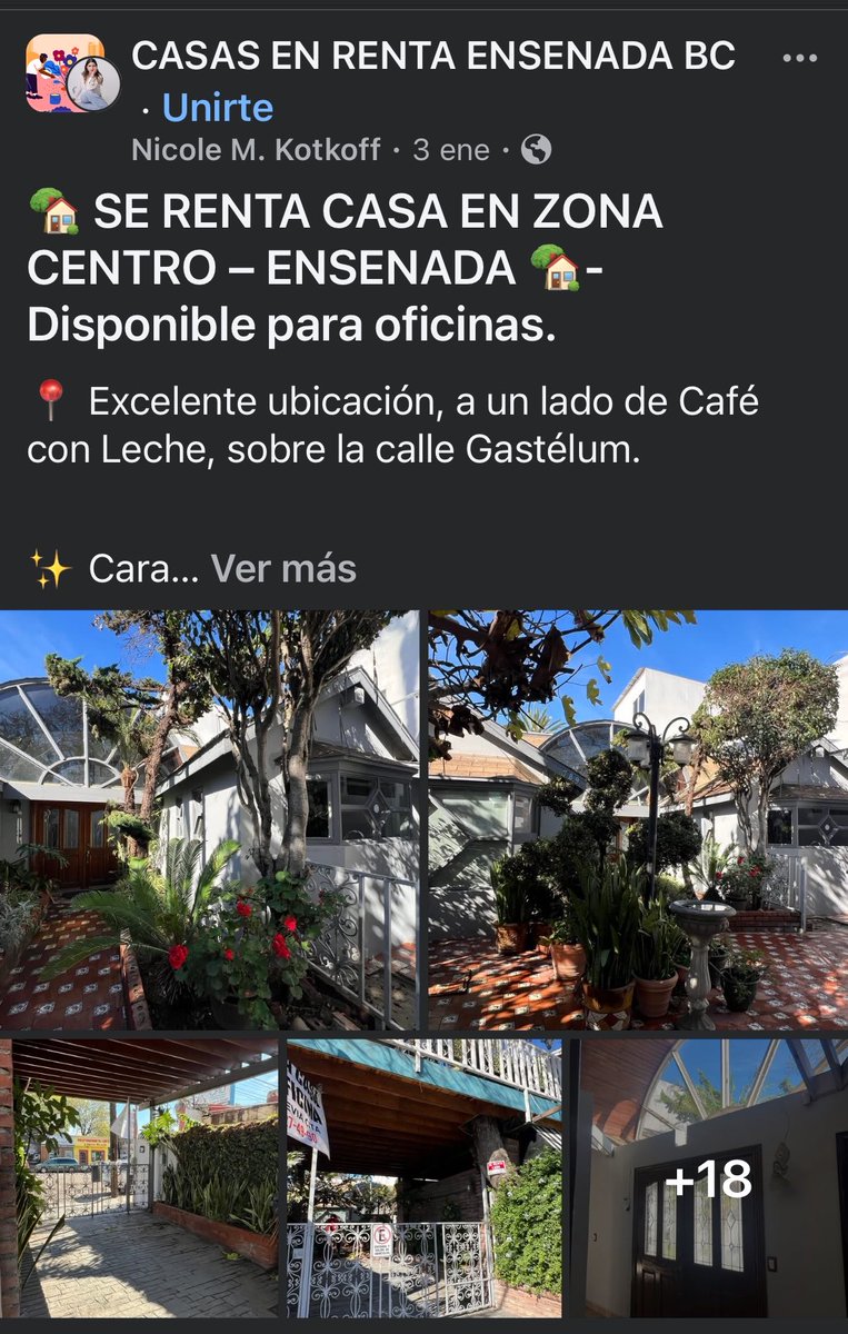 lamarlasabrina's tweet photo. Aunque la tía, Paola Kotkoff intentó negar el parentesco

La propia hermana del “mata gatos”, es la encargada de rentar la casa detrás del Café con Leche en Ensenada

Misma que fuera la casa familiar Kotkoff antes de mudarse a Colinas del Sauzal, donde ocurrieron lo hechos https://t.co/WweZQkMOu4