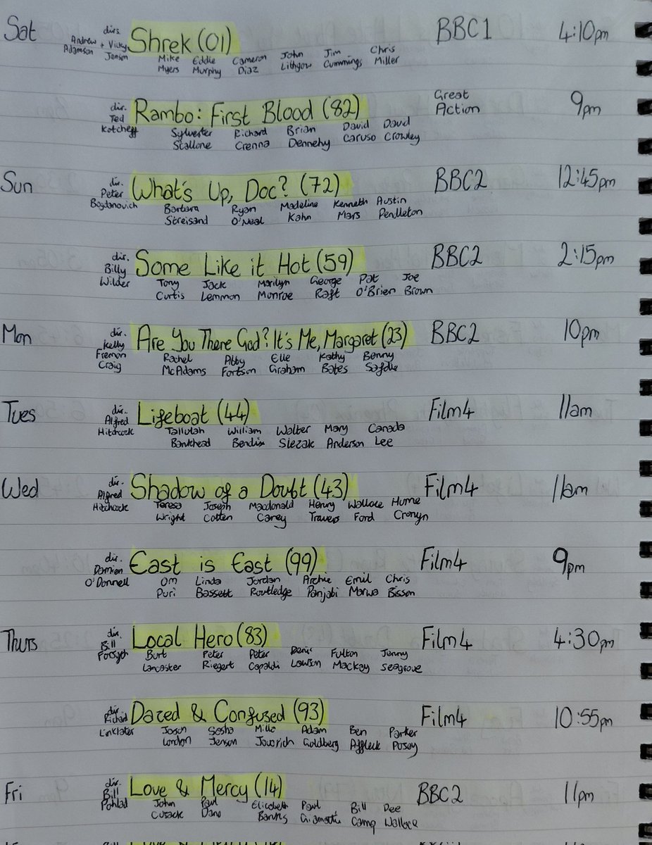 ReelTours's tweet photo. Here's the notes from our @bbcmerseyside segment this morning on the Sean Styles Show, featuring our top film recommendations on TV for the week. Enjoy! https://t.co/wcrqaQkrxP