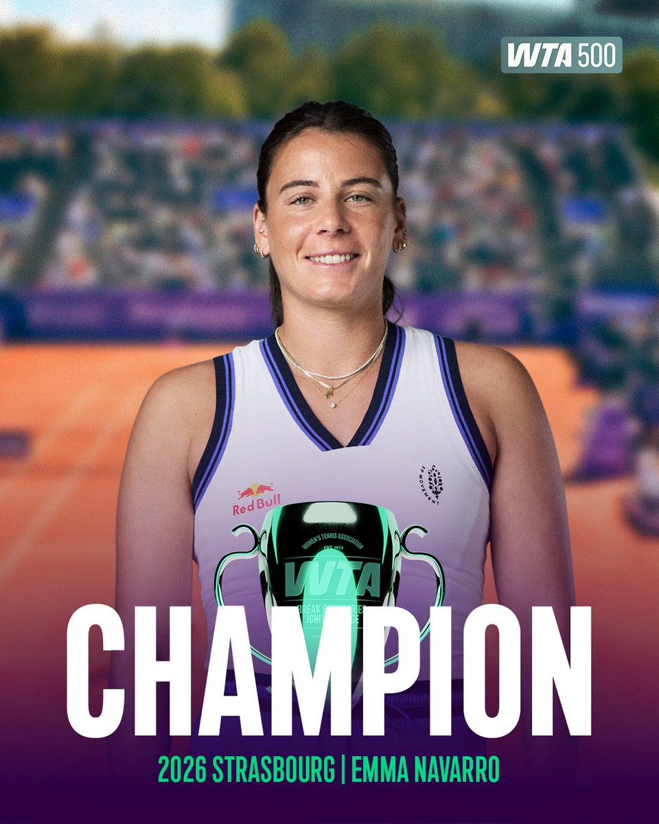 Not_Esportivas's tweet photo. WTA!
Parabéns a tenista campeã a americana Emma Navarro (🇺🇲) que conquistou o @WTA_Strasbourg 500 na França, conquistando o primeiro título no ano e o terceiro titulo na carreira
#WTA #WTA500 #Tennis #IS26 #Strasbourg #EmmaNavarro https://t.co/zeAvaFqSSm
