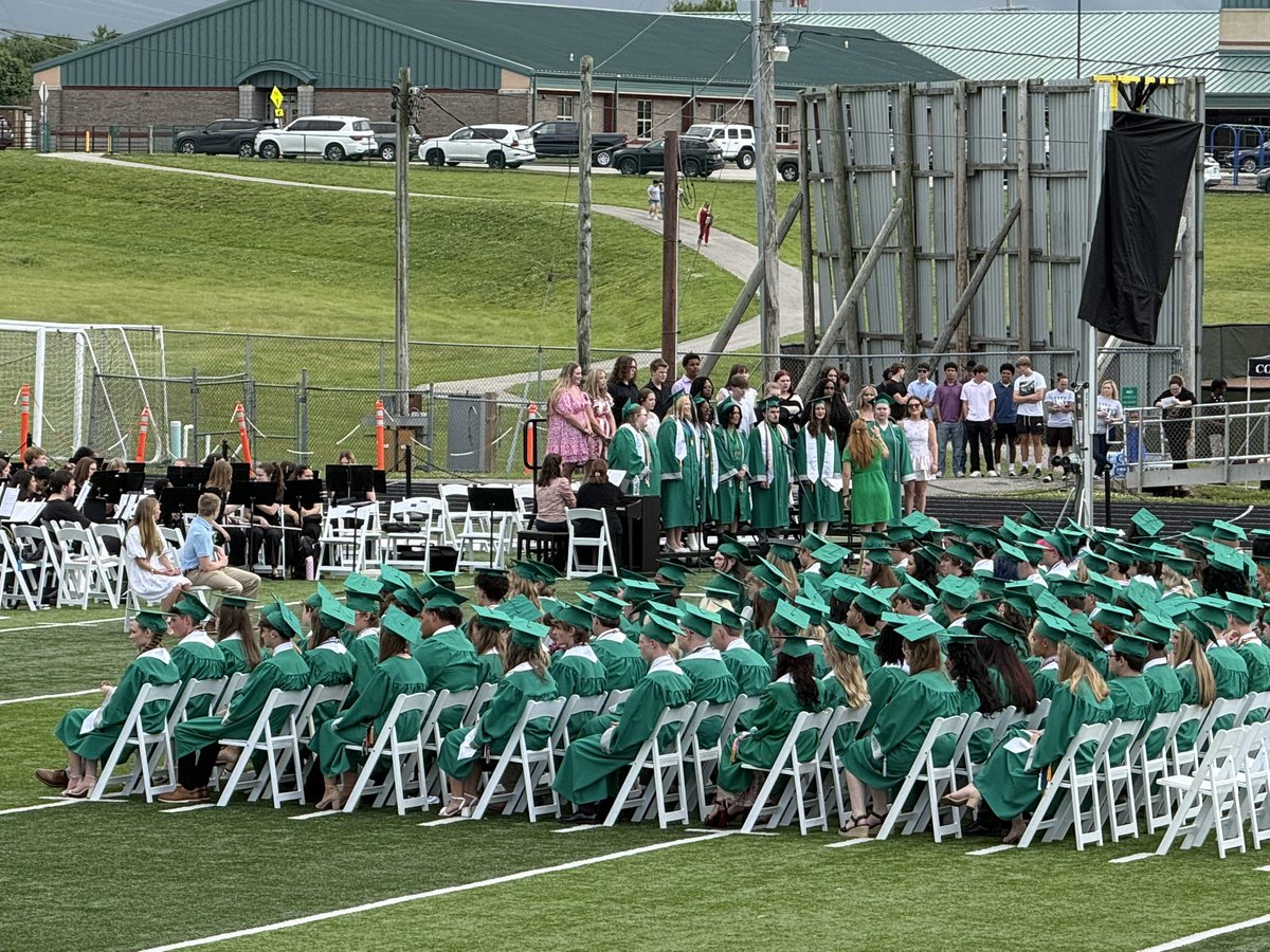 JamesComer's tweet photo. We all turned out to watch Harlan graduate 🧑‍🎓 from Western Hills HS on a very rainy evening. TJ &amp; I owe a huge thanks 🙏 to all the great public school teachers and coaches he had throughout his school years. #KY1 https://t.co/8ROgzR6rls