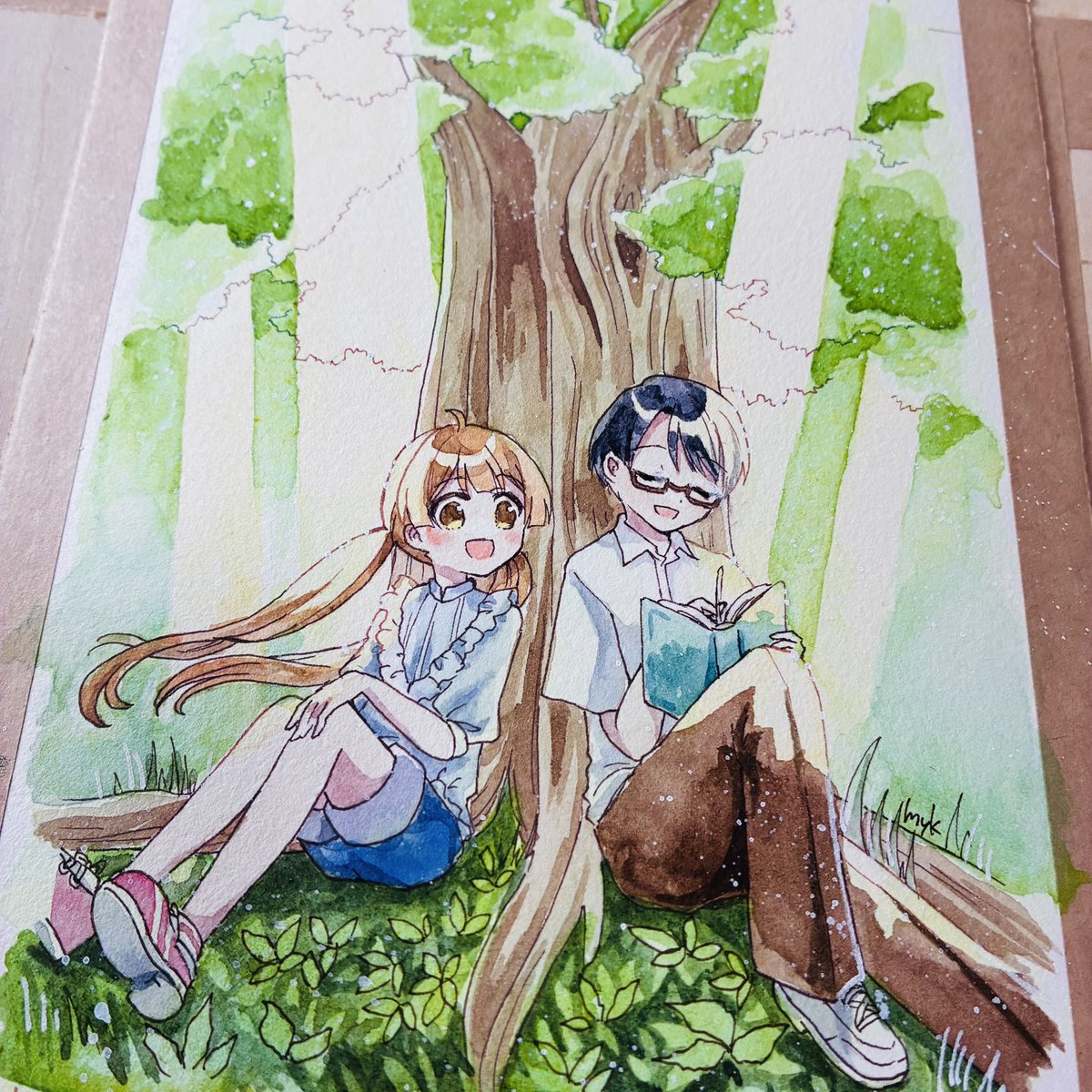 miyamiya_ko's tweet photo. 黄緑の中でひとやすみ📚
10作品完成しました✨
7月のあとさんでの展示をお楽しみに!
#color_circle https://t.co/5lzt5mxxL5